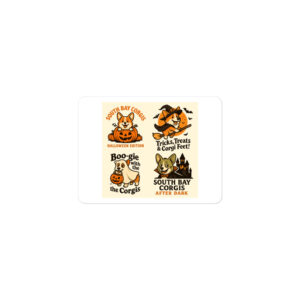Corgi Halloween Bubble-free stickers