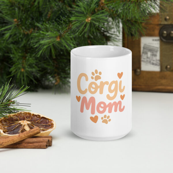 Corgi Mom White glossy mug - Image 7